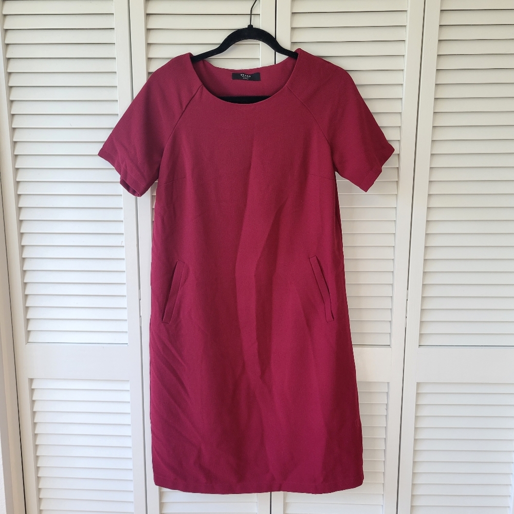 Brass Red A Line Shift Dress